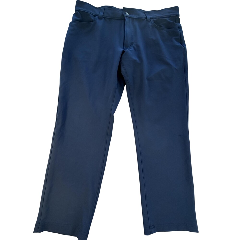 Origin Pants Mens FIT 39x28 Blue Standard Straight Stretch Chino Made USA Casual